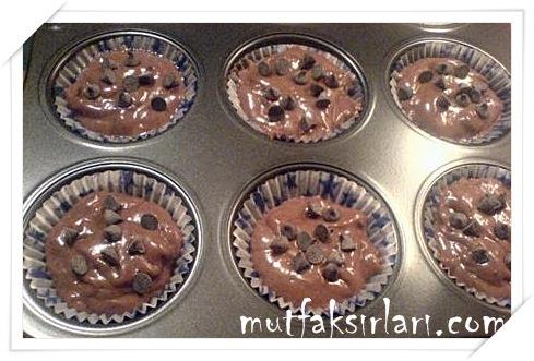 Parça Çikolatalı Kakaolu Muffin